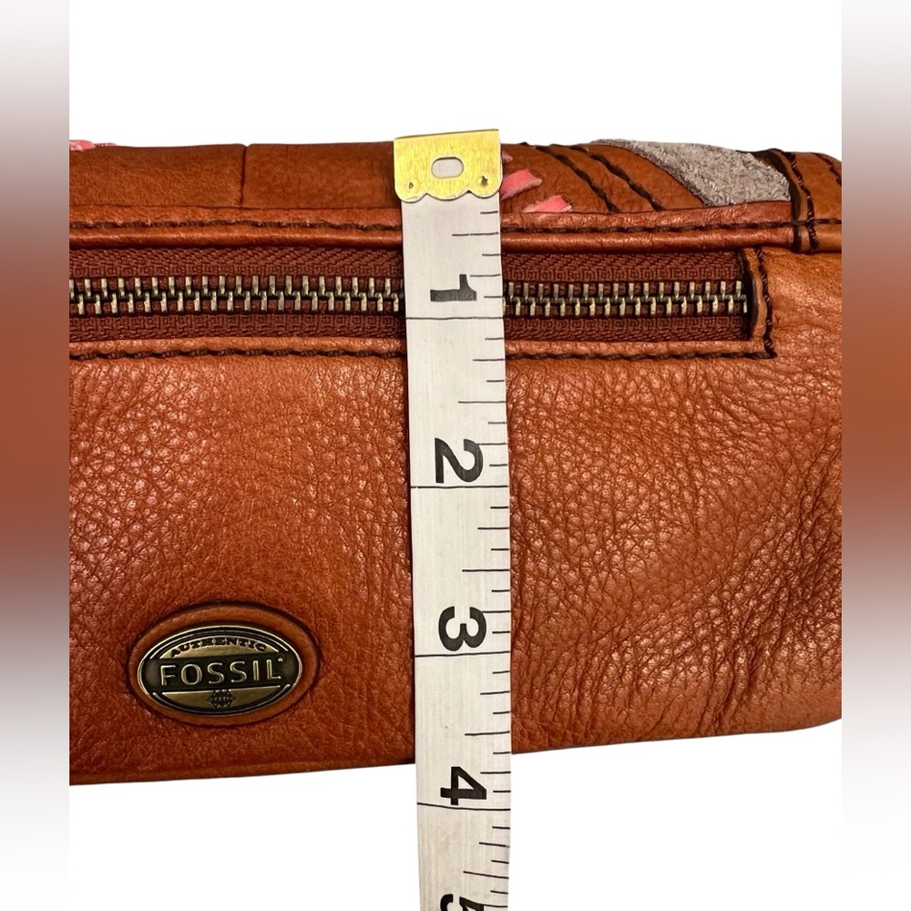Fossil Vintage Brown Soft Leather Boho Multiple Compartments Wallet - Picture 9 of 9